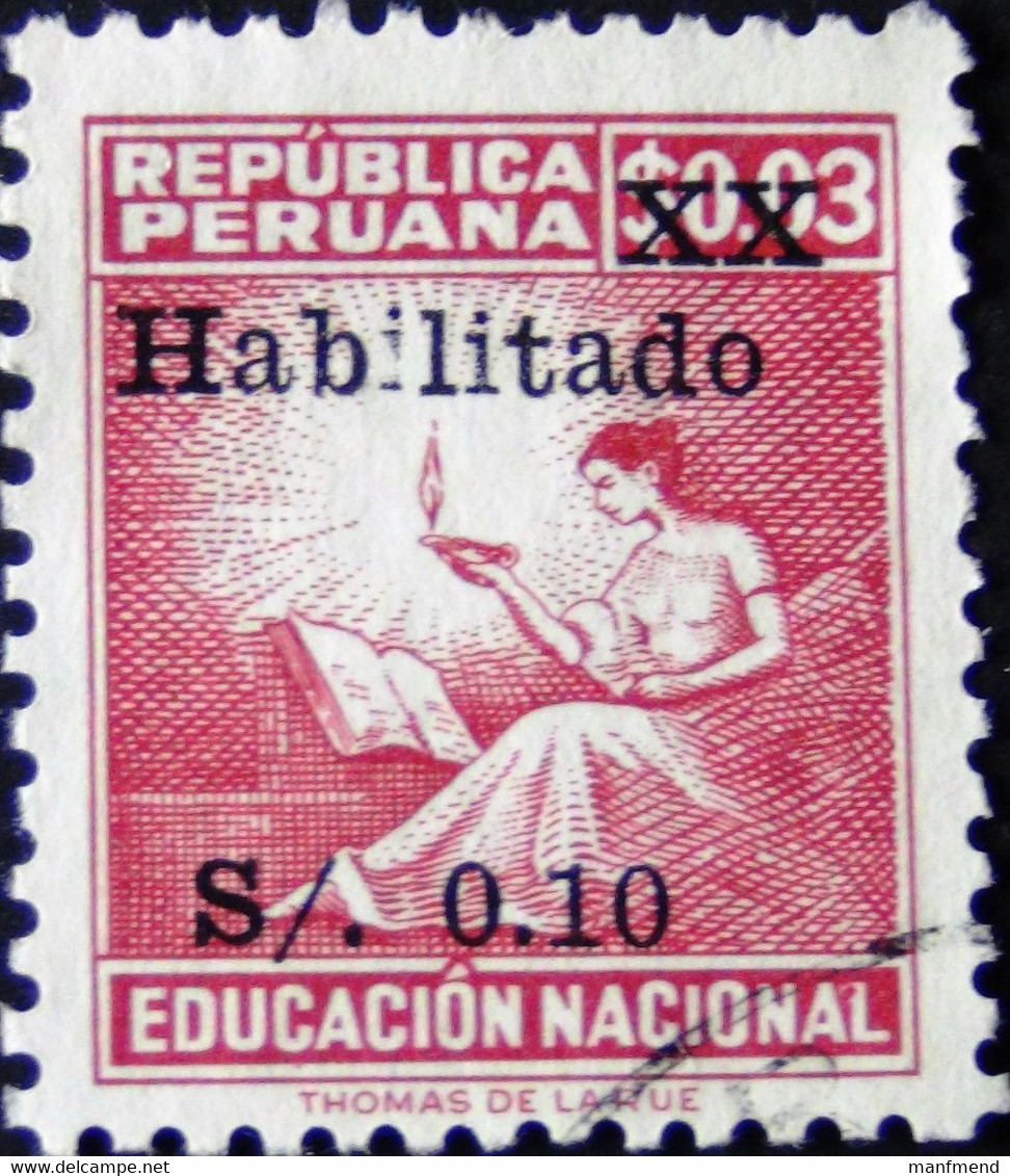 Peru - 1966 - Mi:PE Z45, Sn:PE 501B, Yt:PE B5 O - Look Scan - Peru