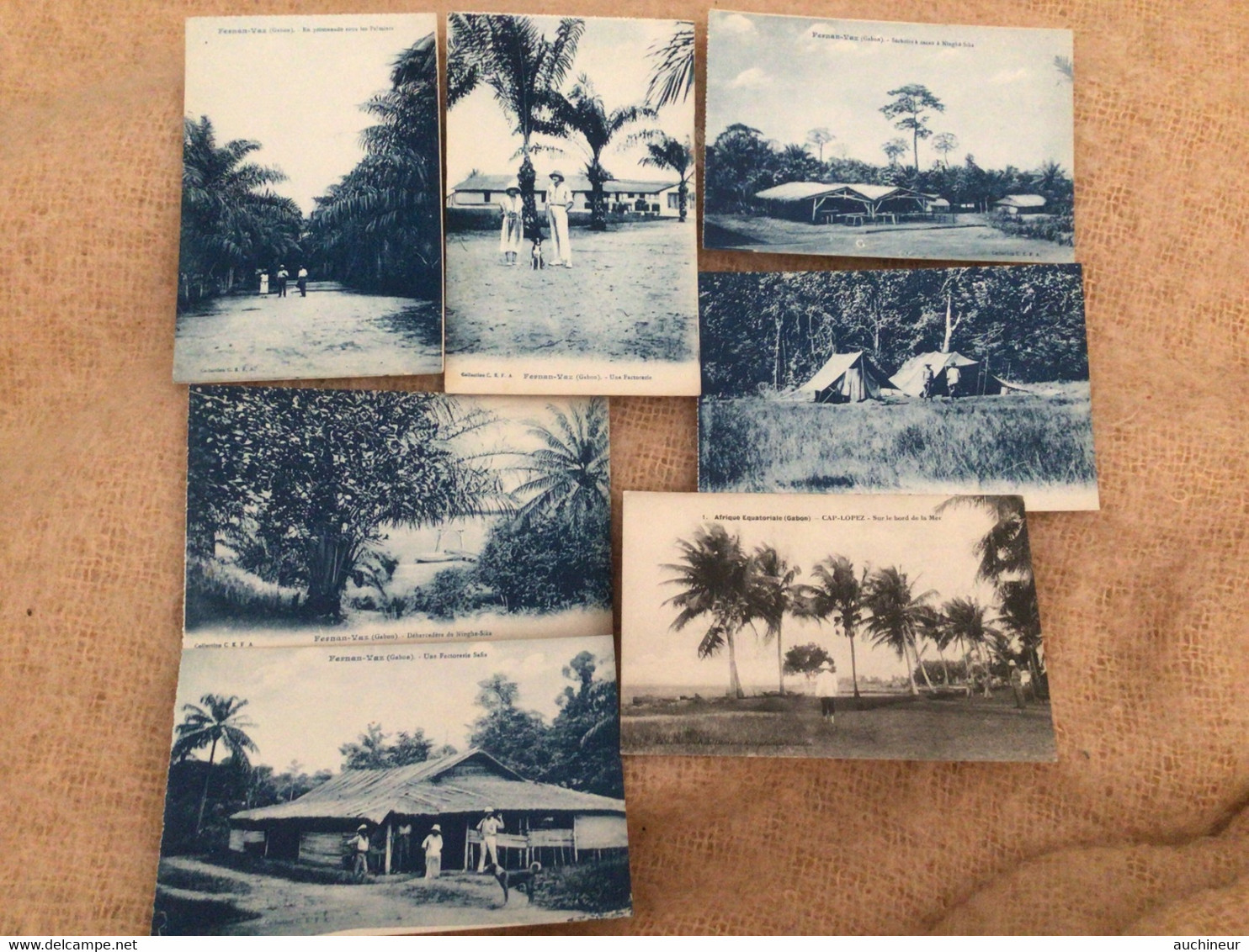 Collection De 71 Cpa Du Gabon, Vues, Animés, - Gabun