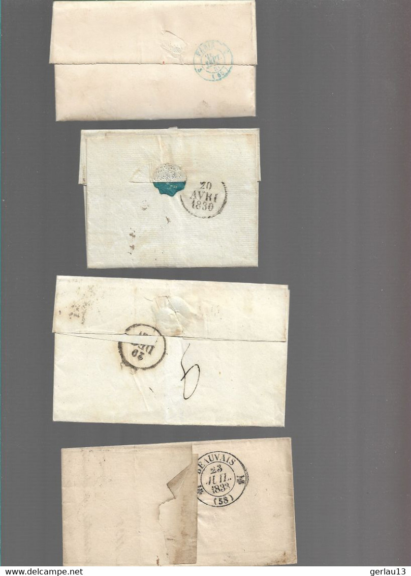 LOT    4  MARQUES POSTALES     2 SCANS - 1801-1848: Précurseurs XIX