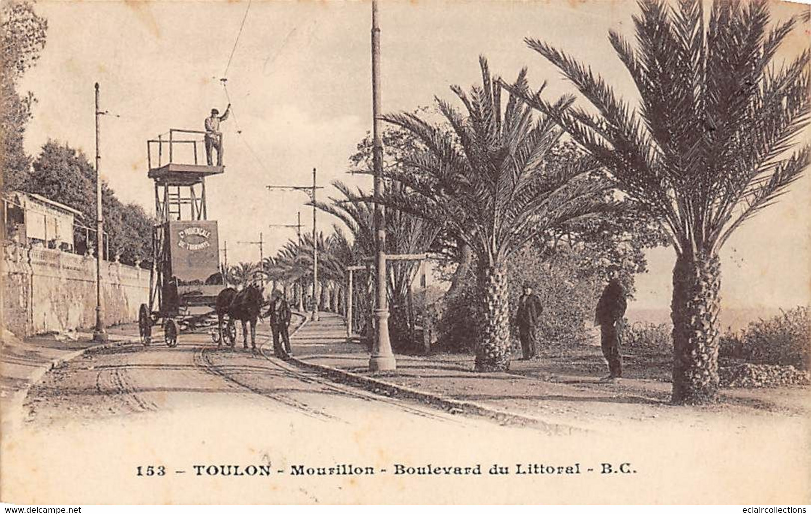 Toulon          83       Mourillon .Bd Du Littoral . Réparations Des Lignes Du Tramway      N° 153    (voir Scan) - Toulon