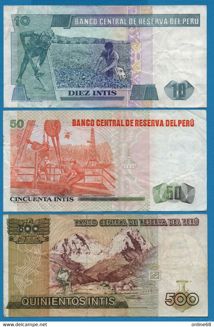 LOT BILLETS 3 BANKNOTES PERU - Lots & Kiloware - Banknotes