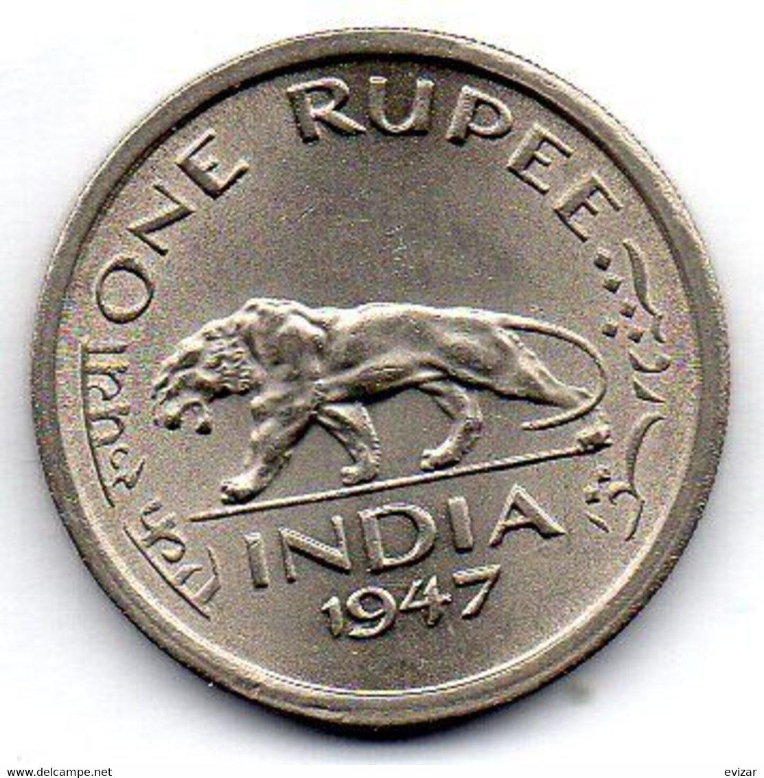 INDIA BRITISH, 1 Rupee, Copper-Nickel, Year 1947, KM #559 - India