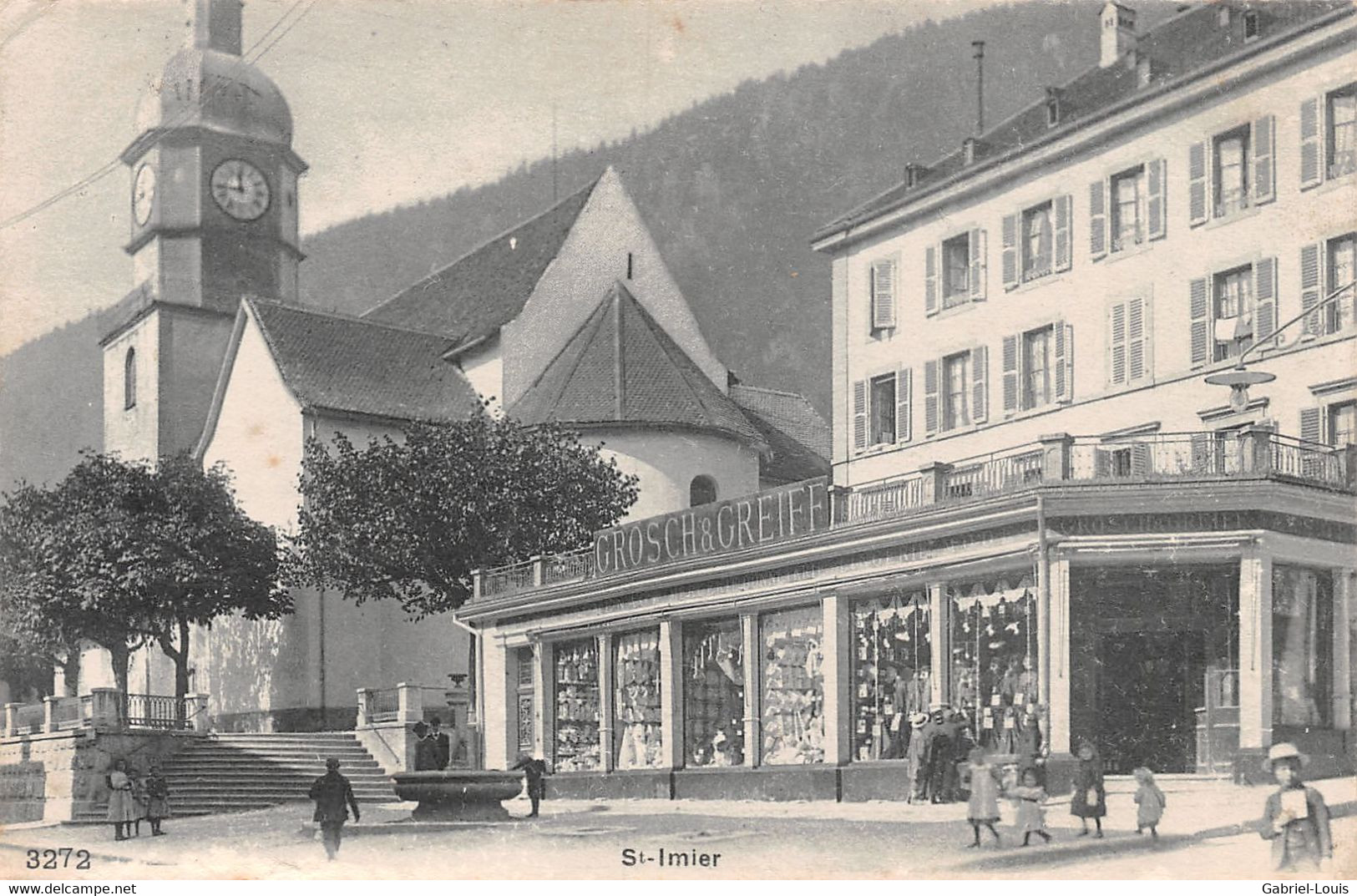 St-Imier Grosch&Greiff Eglise -1906 - Animée - Saint-Imier 