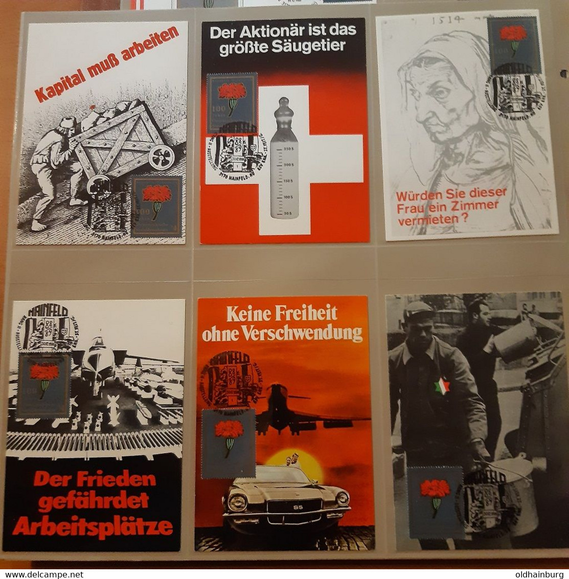 1452f: Ausstellungssammlung Österreichische Sozialdemokratie, 54 Moderne Propagandabelege, 10 Scans - Labor Unions