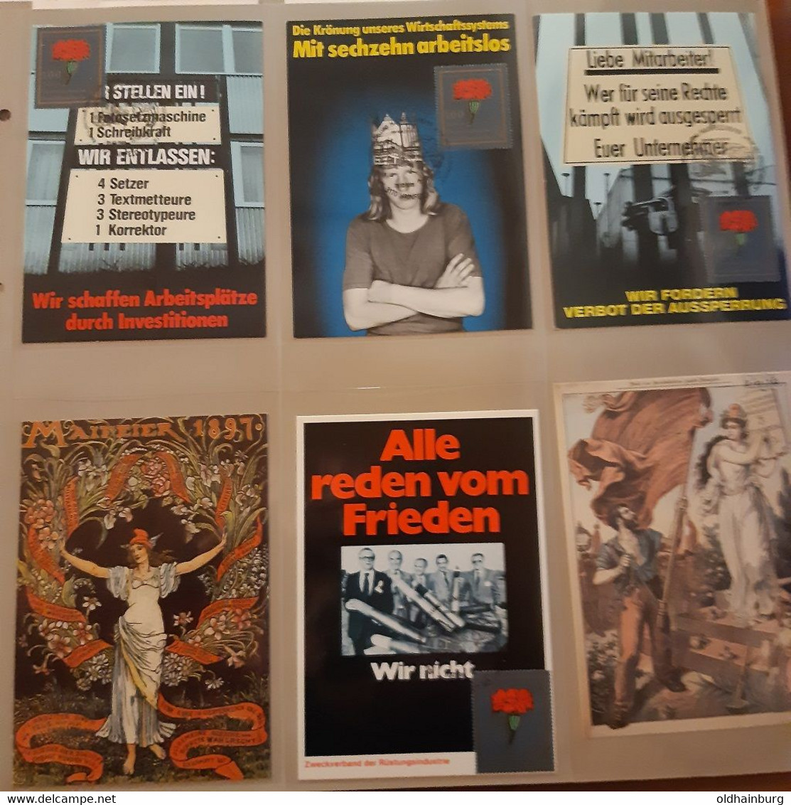 1452f: Ausstellungssammlung Österreichische Sozialdemokratie, 54 Moderne Propagandabelege, 10 Scans - Labor Unions