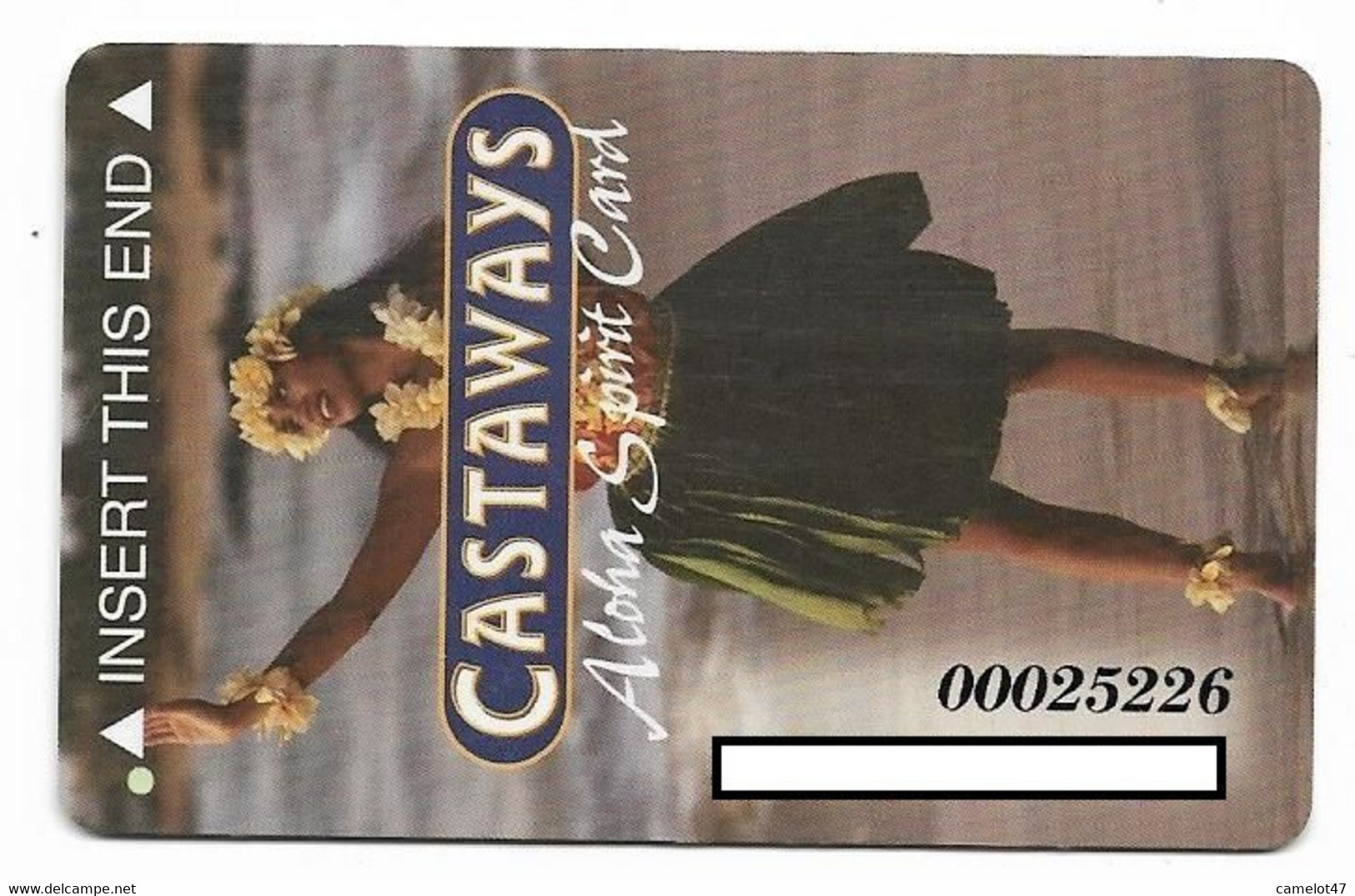 Castaways Casino, Las Vegas, Older Used Slot Or Player's Card,  # Castaways-2 - Casino Cards