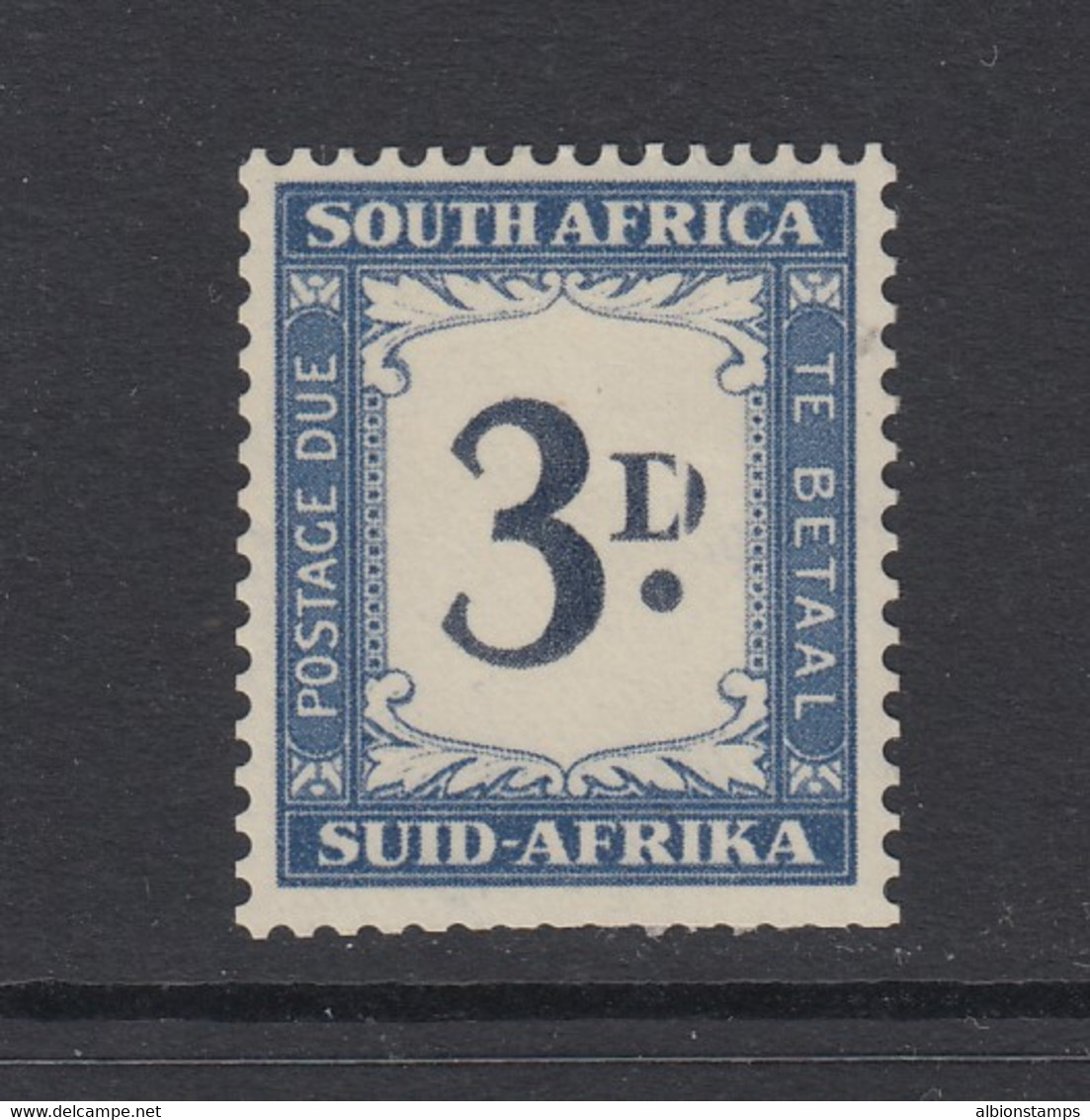 South Africa, SG D41a, MHR (trimmed Perfs) "Split D" Variety - Impuestos