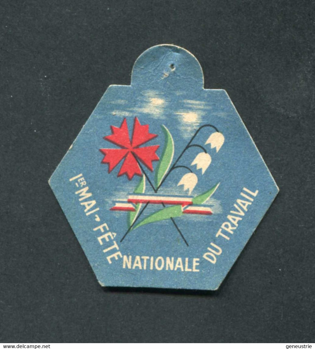 WW2 - Rare Médaille Carton "Journée 1er Mai Muguet - Fête Nationale Du Travail - Etat Français - Maréchal Pétain" WWII - 1939-45