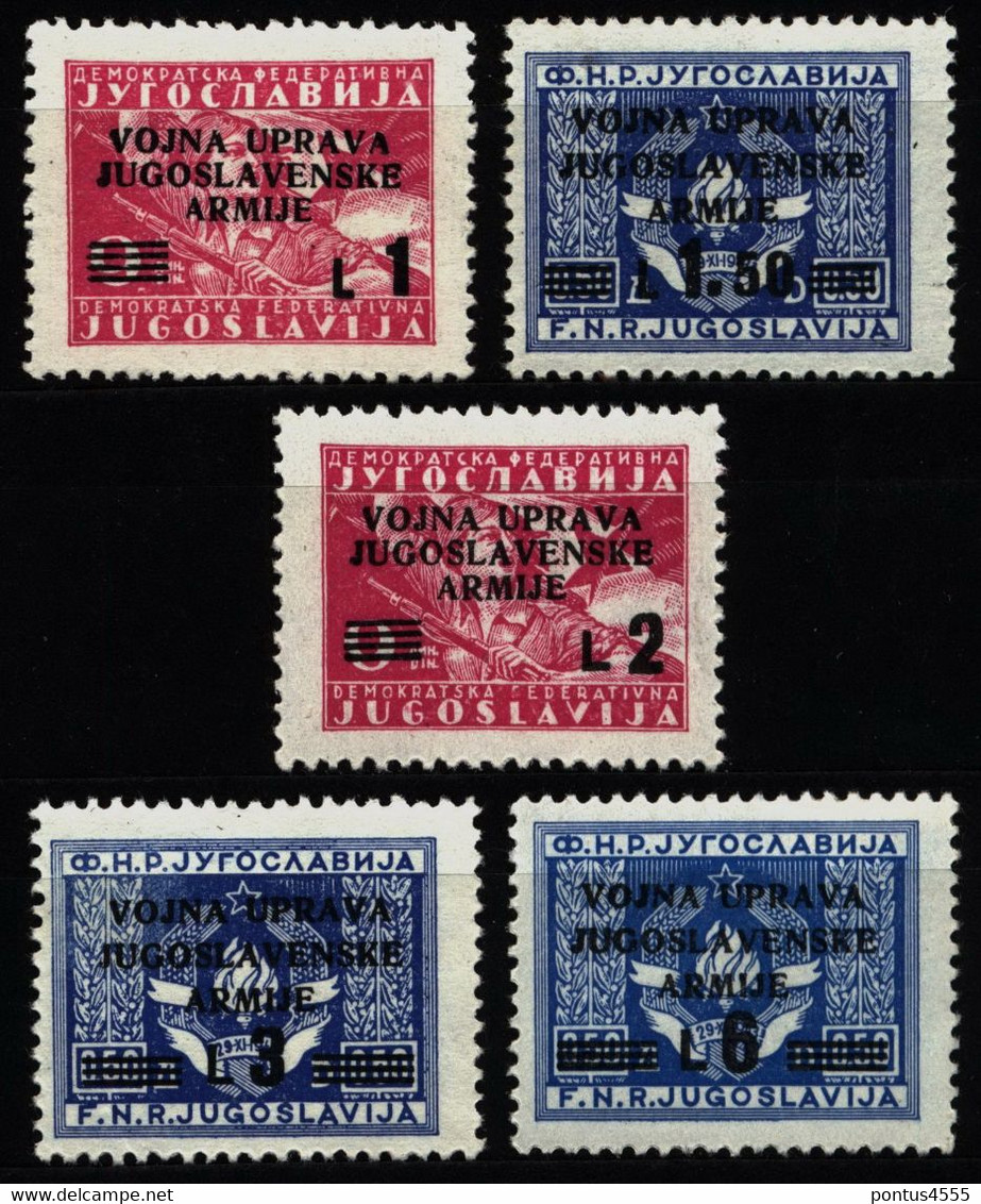 Yugoslavia Occup. Istria 1947 Mi 55_60 Overprint ''VOJNA ... ARMIJE'' MNH - Occup. Iugoslava: Istria