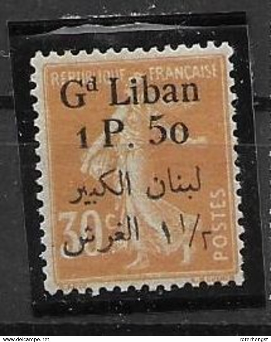 Grand Liban Mh Nc * 70 Euros 1924 - Ongebruikt