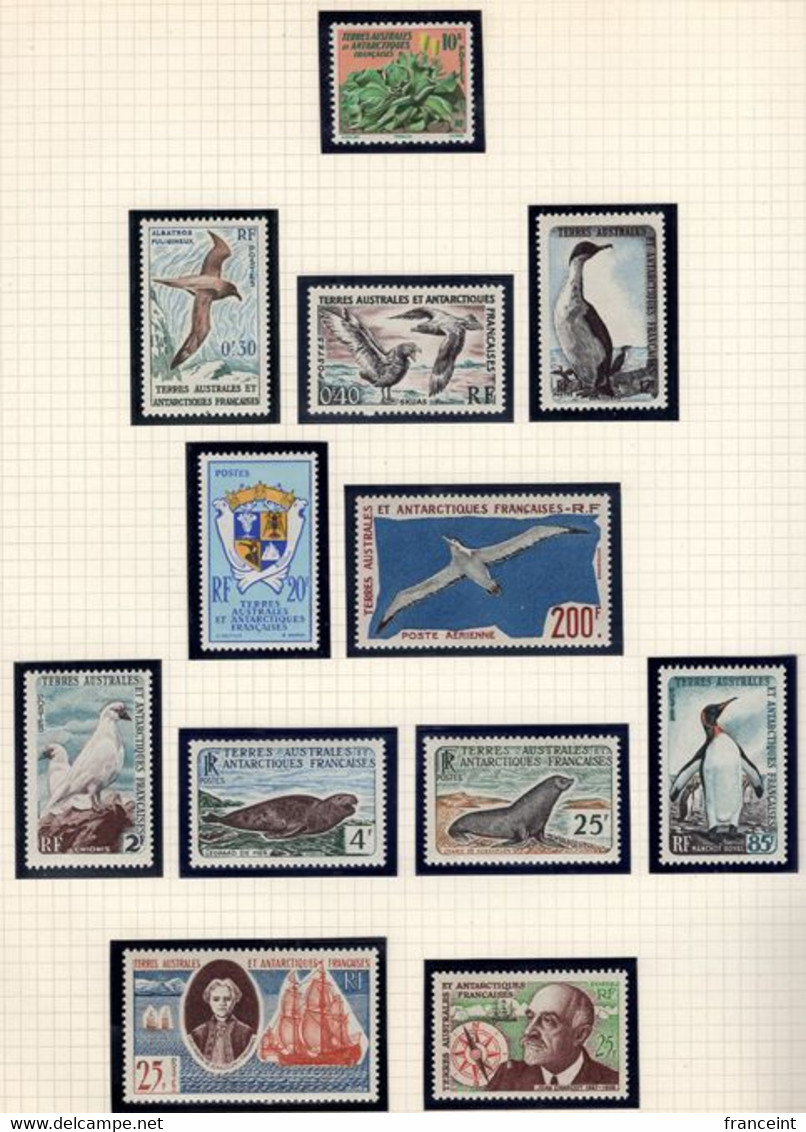 French Antarctic Complete Through 1986 Including Airs And Madagascar Ovpts. MNH. - Collections, Lots & Series