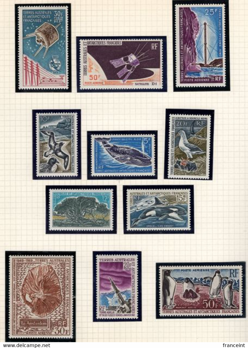 French Antarctic Complete Through 1986 Including Airs And Madagascar Ovpts. MNH. - Collections, Lots & Séries