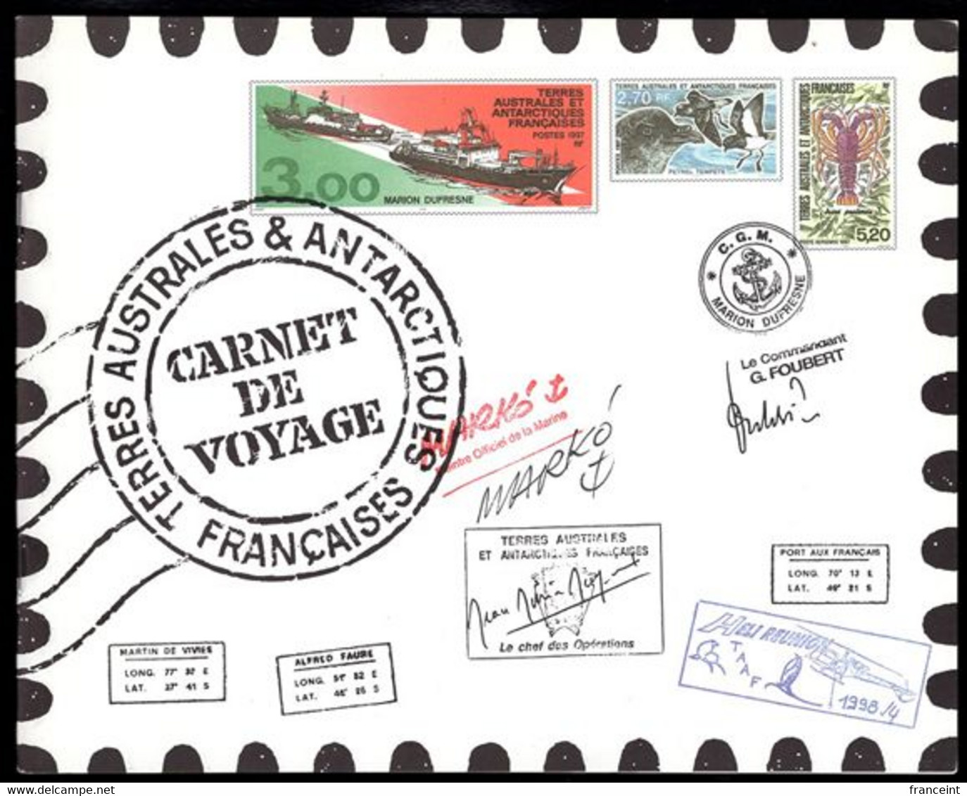 French Antarctic Carnet De Voyage #1 Intact. - Carnets