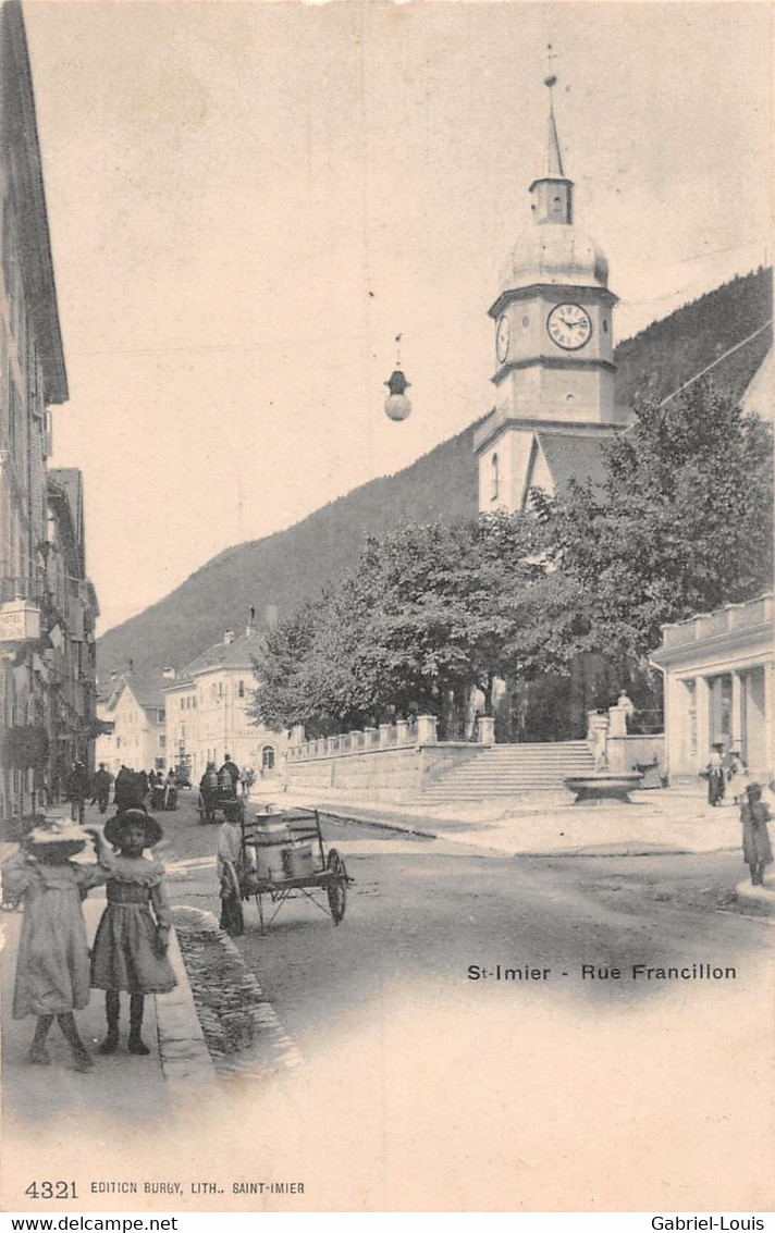Saint-Imier St-Imier Rue Francillon - Charrette De Transport De Lait Boille - Enafants - Animée - 1905 - Port