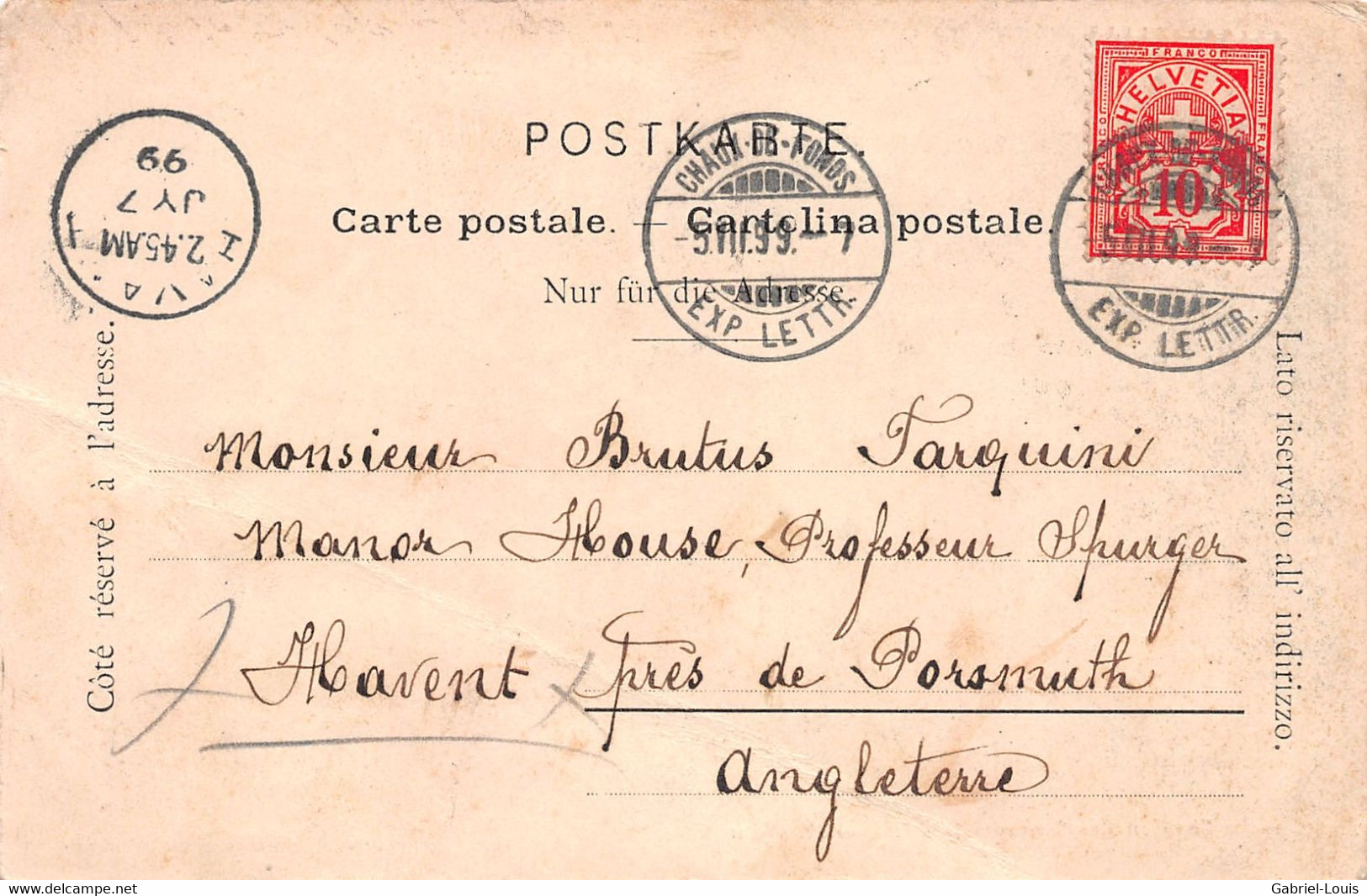 Le Pavillon Des Sonneurs à La Maison Monsieur La Chaux-de-Fonds - 1899 - Other & Unclassified