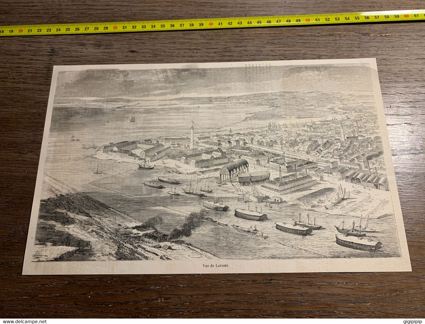 1858 MI2 GRAVURE Vue De Lorient - Collections