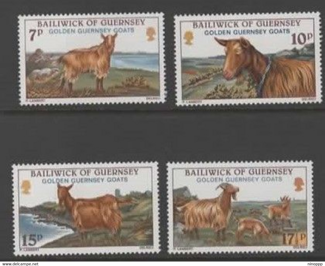 Guernsey Yv 204-07  1980 Goats, Farm, Mint Never Hinged - Farm