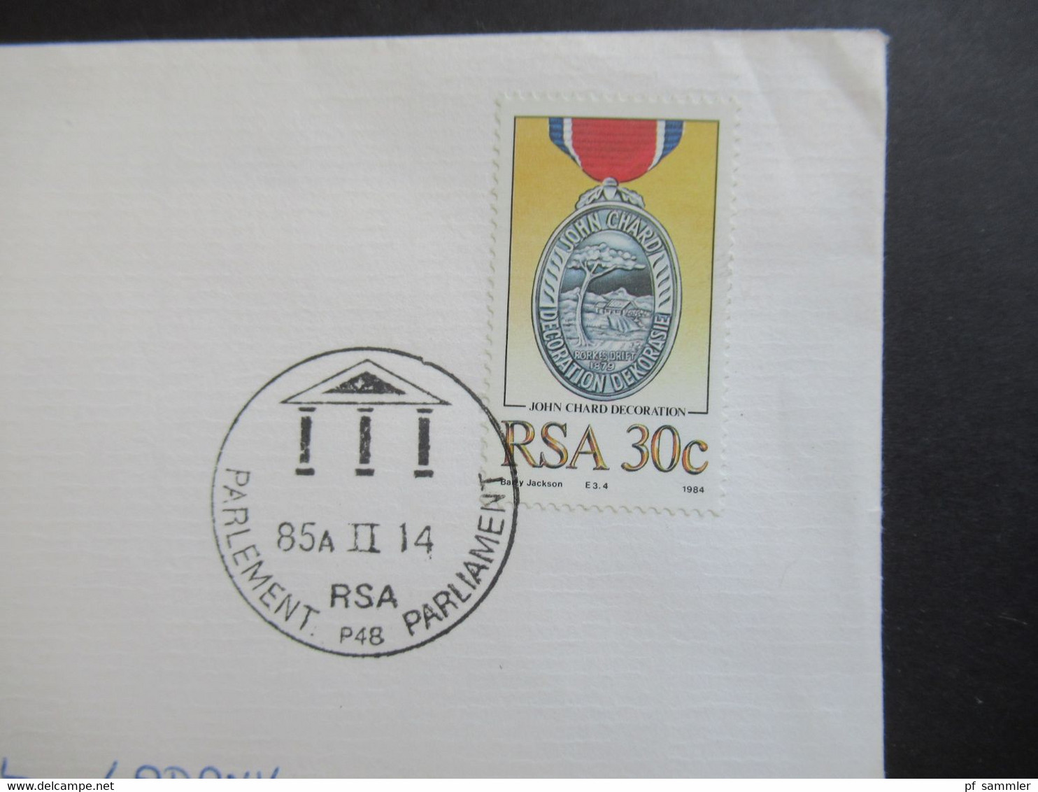 Afrika / RSA / Süd - Afrika 1984 / 85 Umschlag Parliament Parlement RSA By Airmail Nach Israel Gesendet - Storia Postale