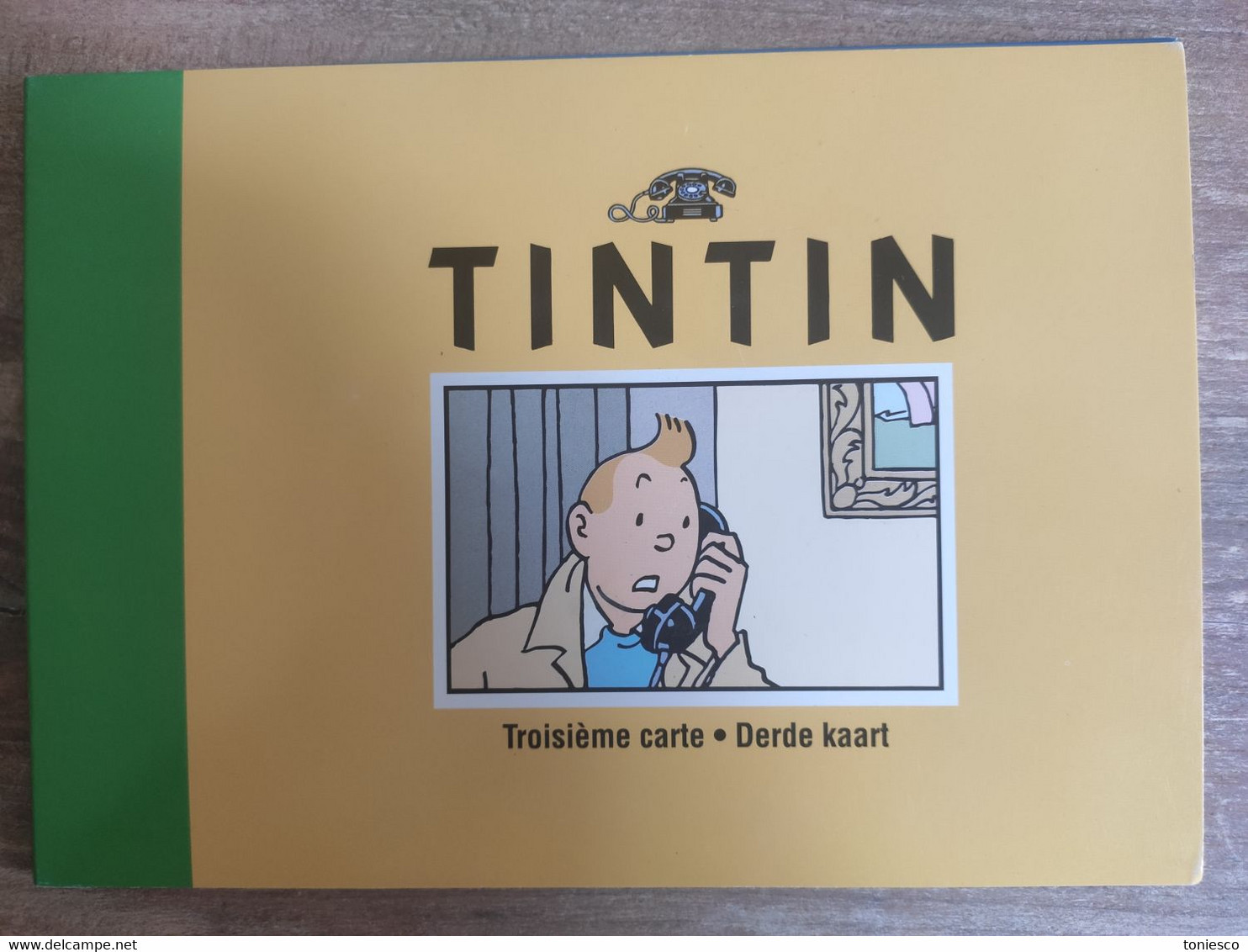 FOLDER CON LA 3ª TARJETA TELEFONICA DE "TINTIN" - BELGICA - Non Classificati