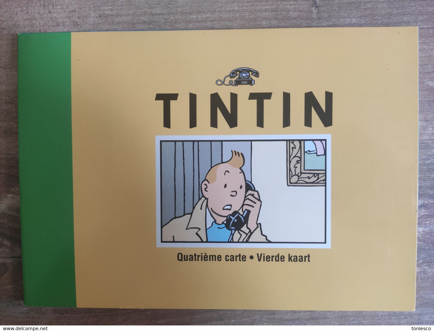 FOLDER CON LA 4ª TARJETA TELEFONICA DE "TINTIN" - BELGICA - Ohne Zuordnung