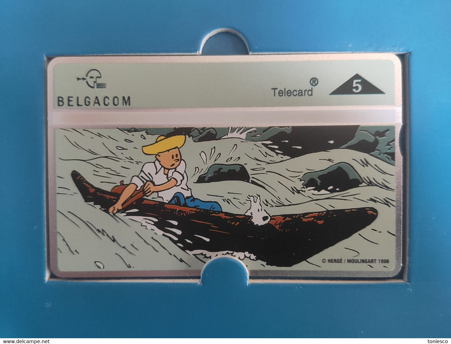 FOLDER CON LA 4ª TARJETA TELEFONICA DE "TINTIN" - BELGICA - Sin Clasificación