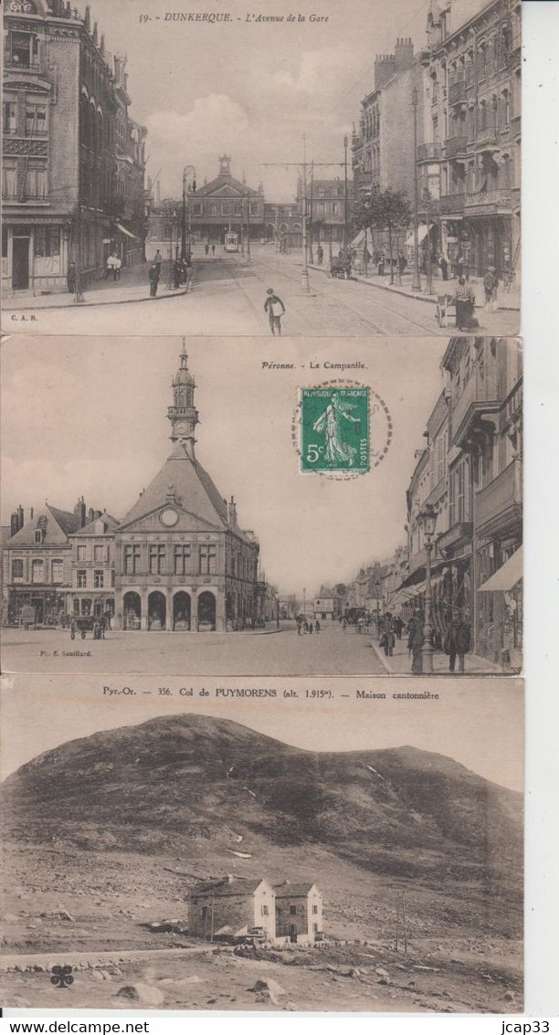 LOT DE 100 CPA TYPE PETITE CARTE  DROUILLE - Pas De Paris, Lourdes, Versailles, Mont St Michel ...  Qqes Ex En Scan  - - 100 - 499 Cartoline