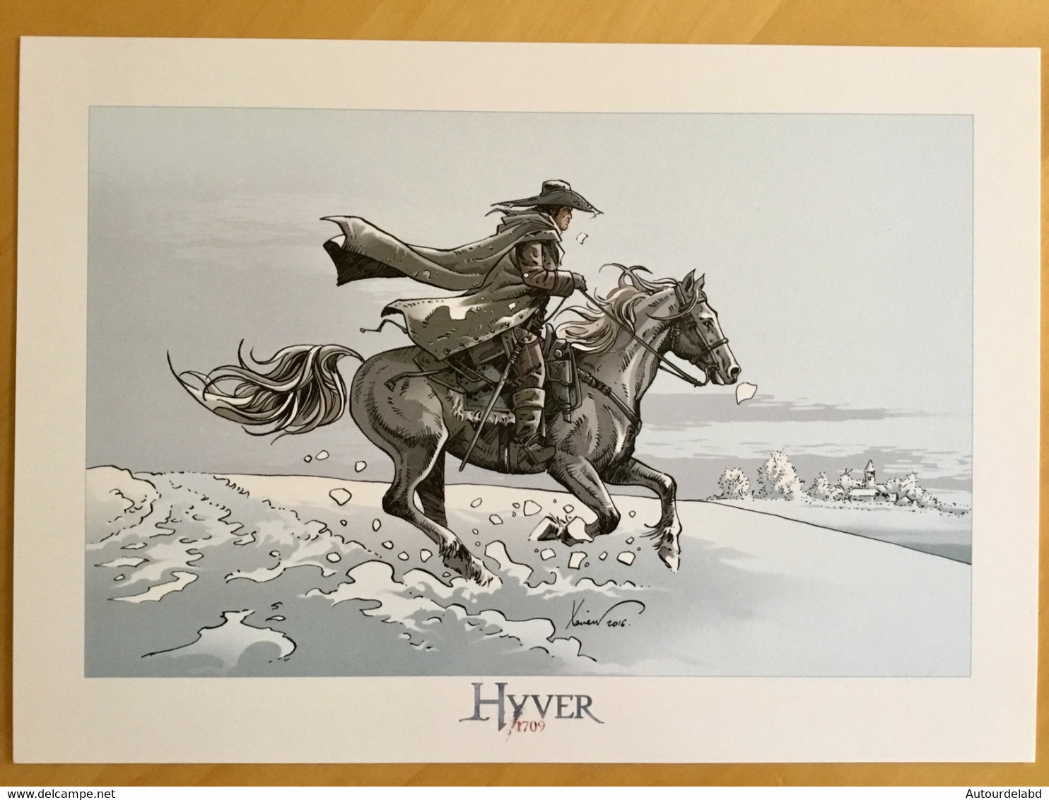 Ex Libris / Dessin « Hyver 1709 » De Philippe Xavier (série BD) - Illustratoren W - Z