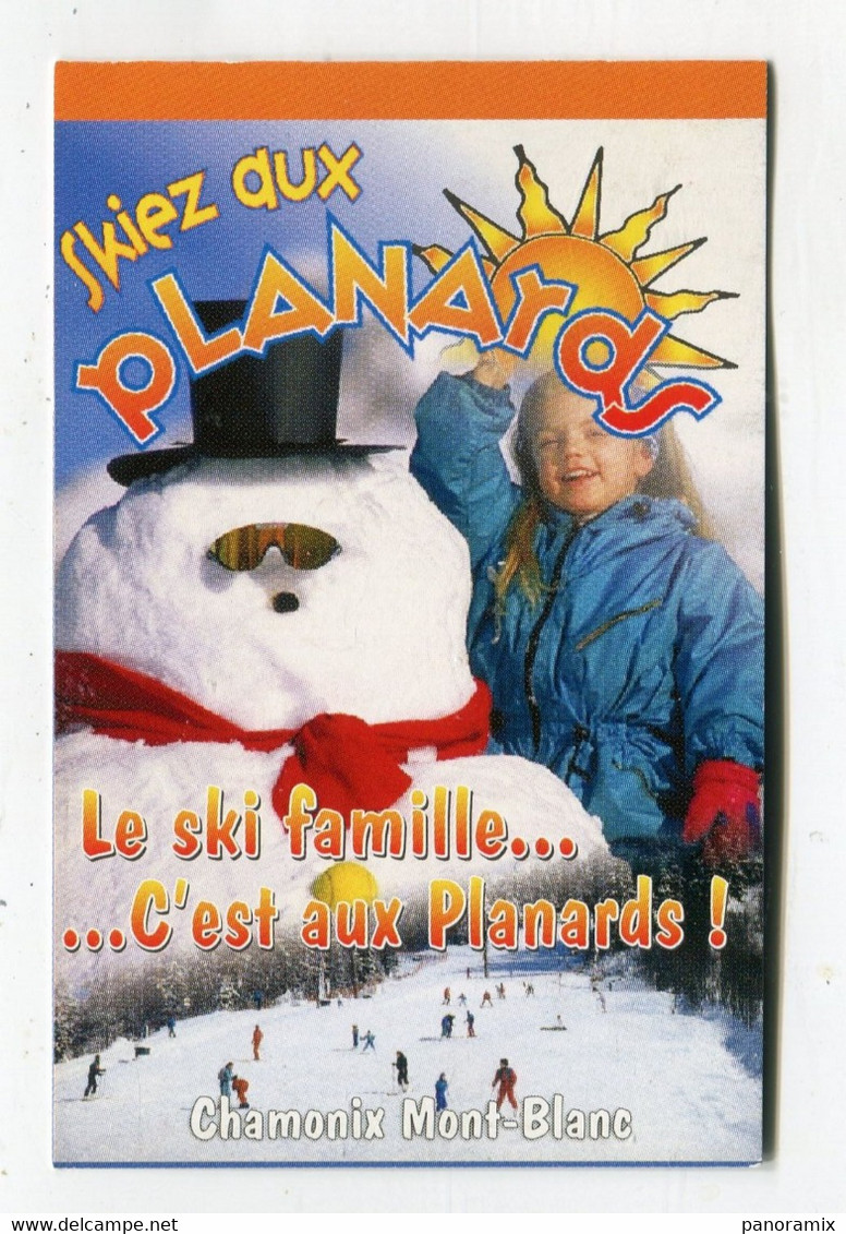 Carte De Visite °_ Carton-Skiez Aux Planards-74 Chamonix - Visiting Cards