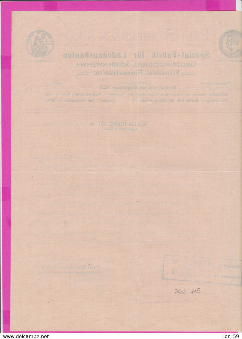 262115 / Germany 1914 Berlin - Paul Stabernack & Co. Spezialfabrik Für Ladeneinbauten , Geschäftseinrichtungen - Old Professions