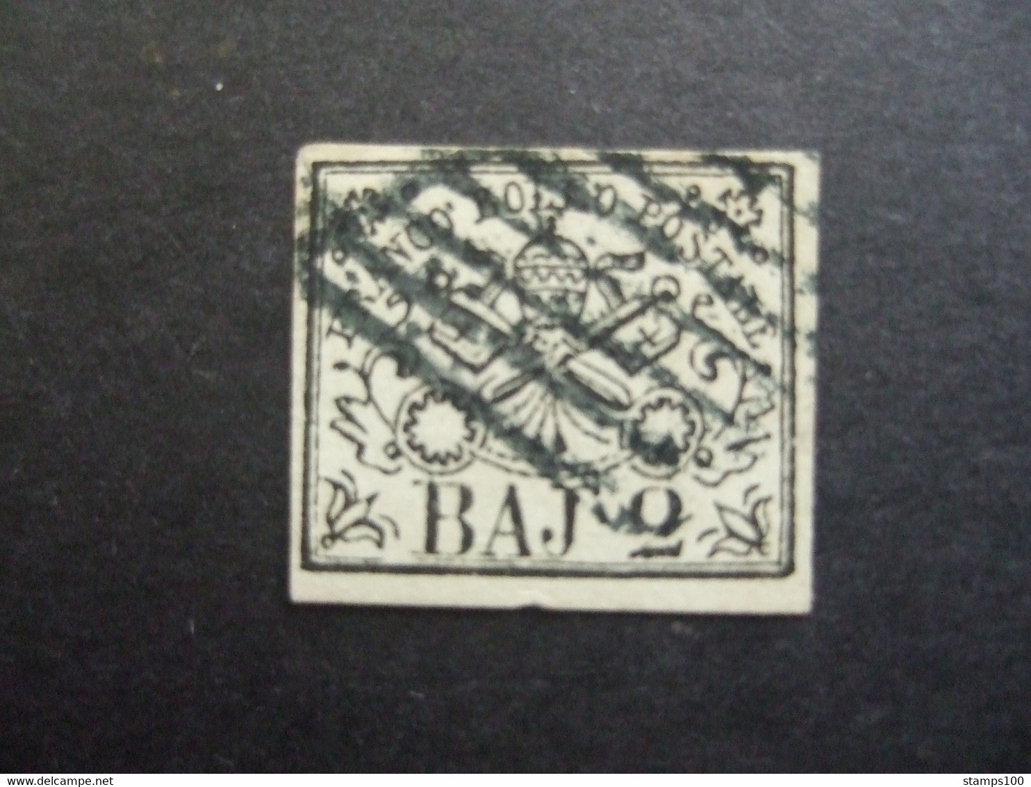 VATICAN 1852 MI 8 PAPAL ARMS. MH (A0704-TVN) - ...-1929 Voorfilatelie