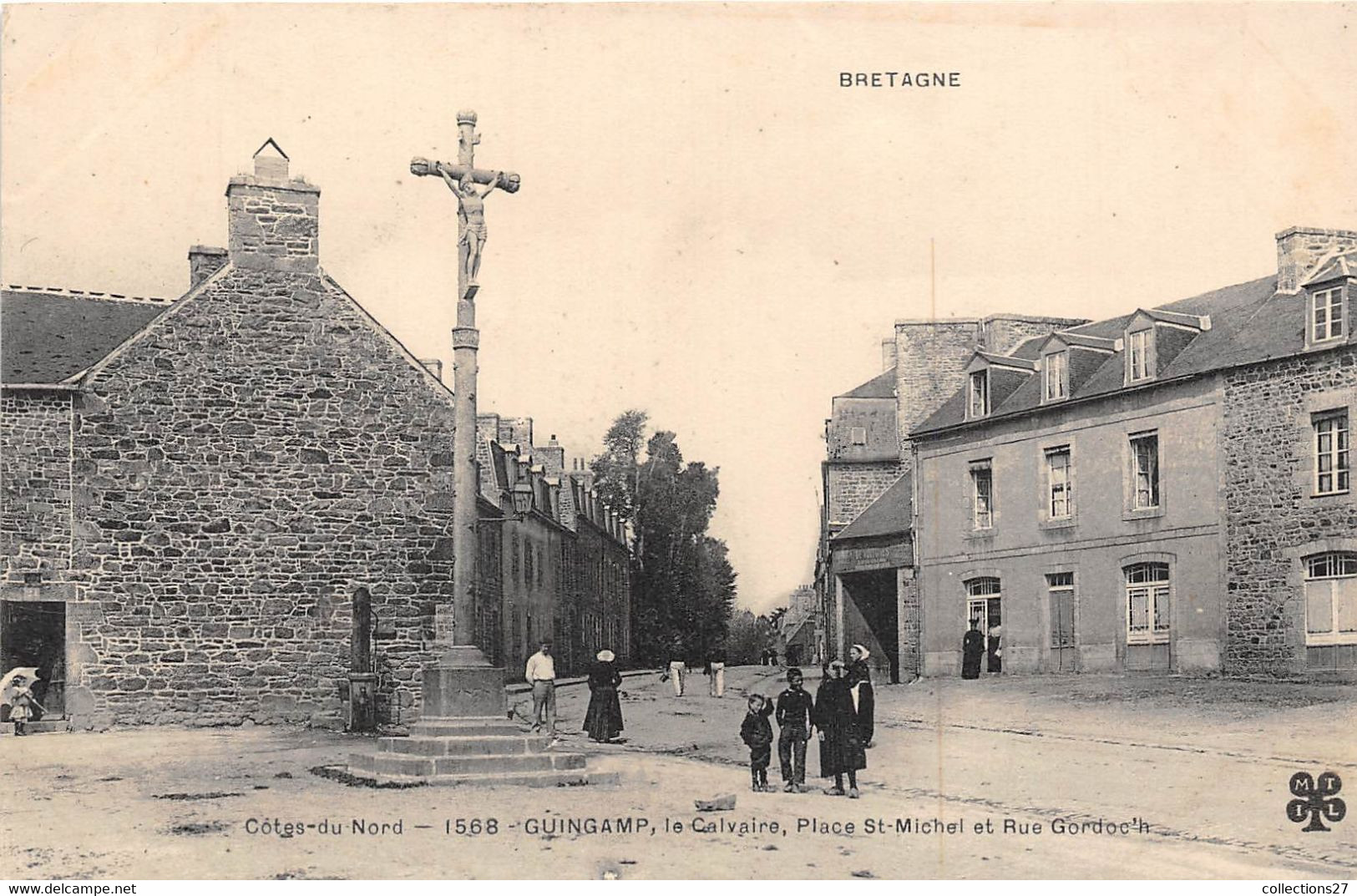 22-GUINGAMP-LE CALVAIRE , PLACE ST-MICHEL ET RUE GORDOC'H - Guingamp