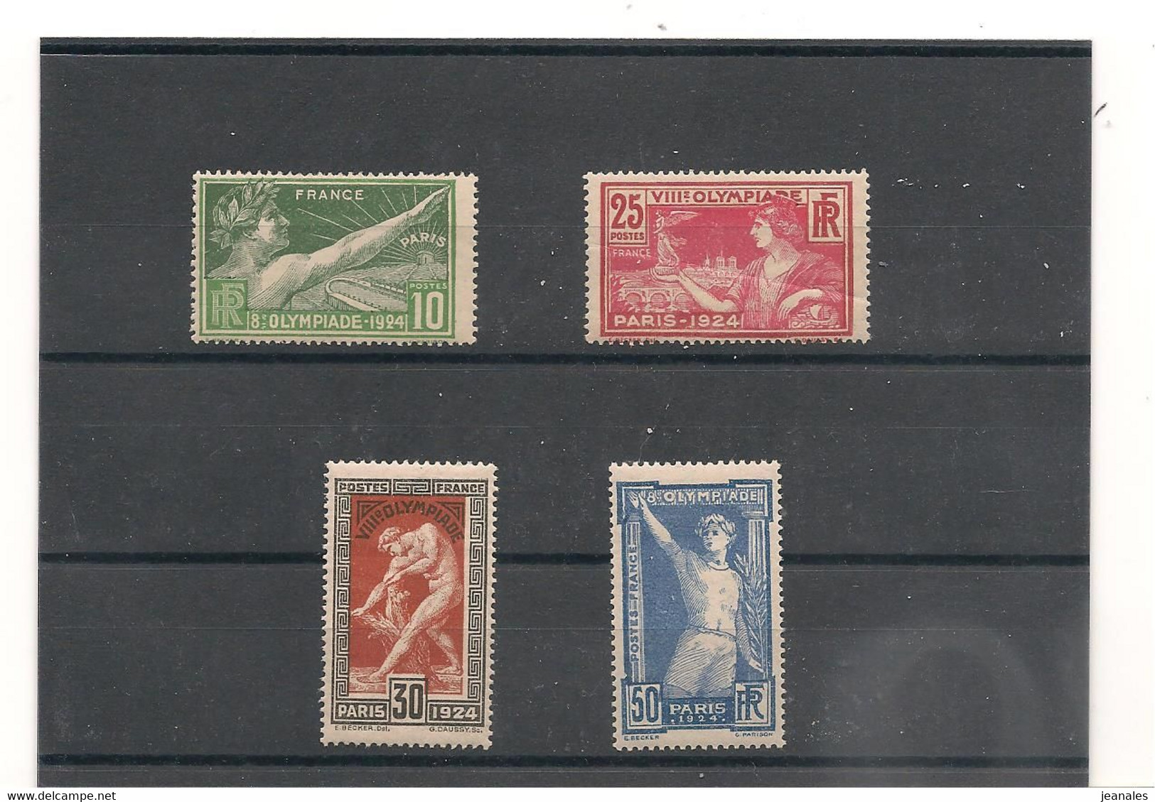 FRANCE 1924 J.O. DE PARIS  N° Y/T : 183/186* Côte : 52,00 € - Unused Stamps