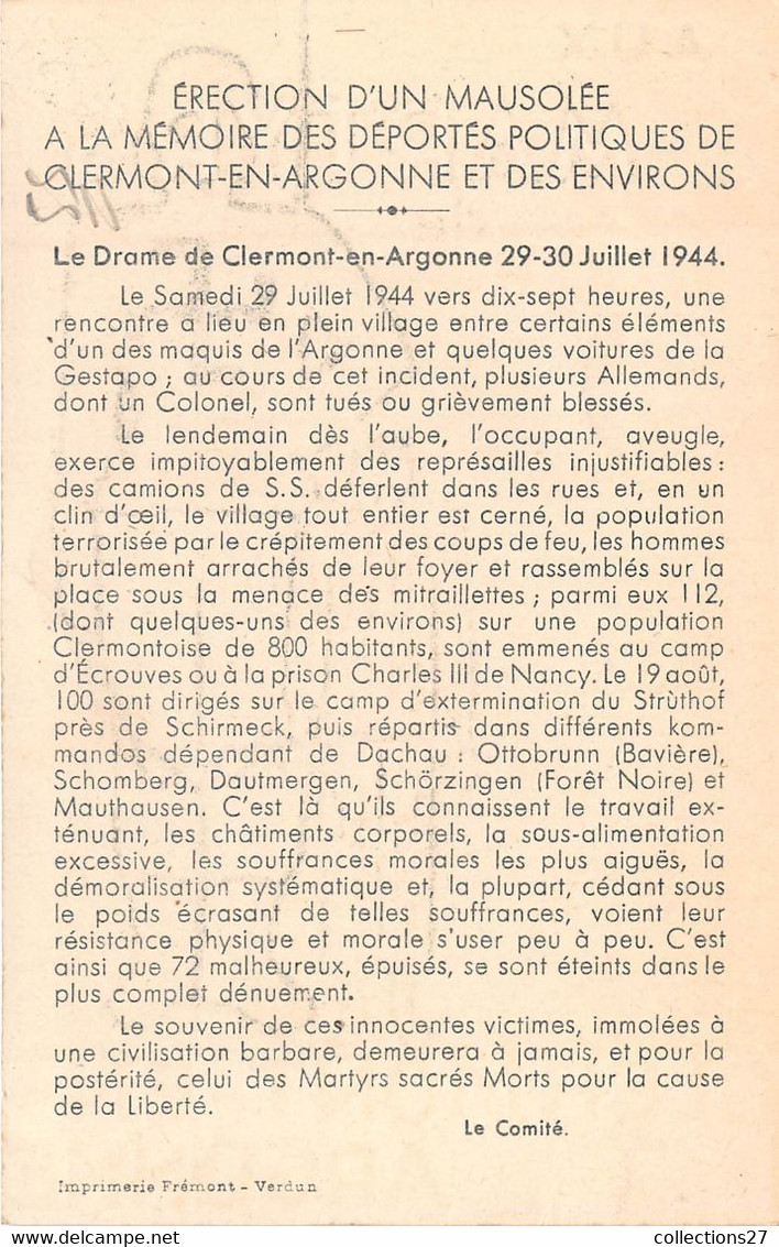 55-CLERMONT-EN-ARGONNE- AUX MARTYRS - Clermont En Argonne