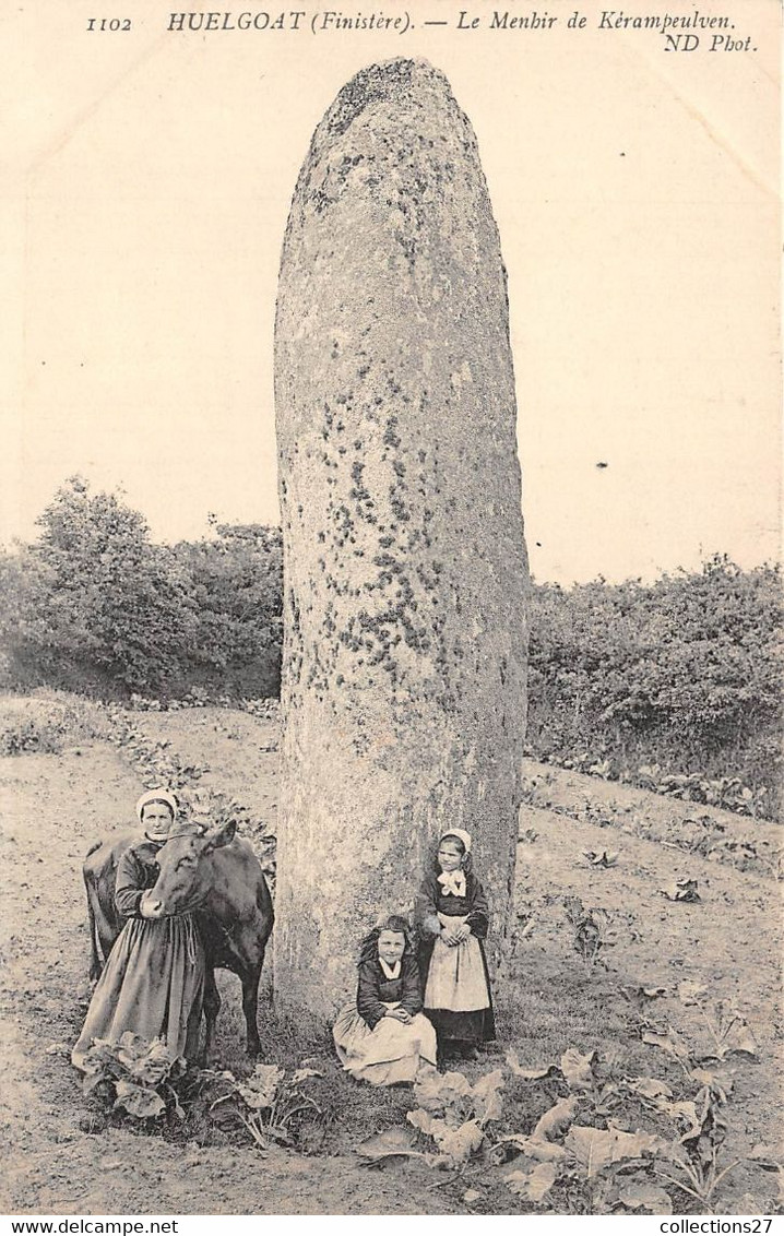 29-HUELGOAT- LE MENHIR DE KERAMPEULVEN - Huelgoat