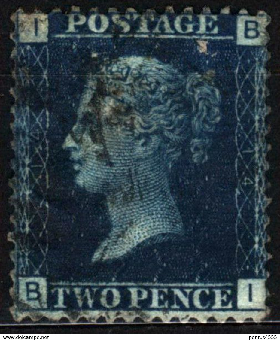 United Kingdom 1858 Mi 17 Penny Blue [plate 14] - Used Stamps