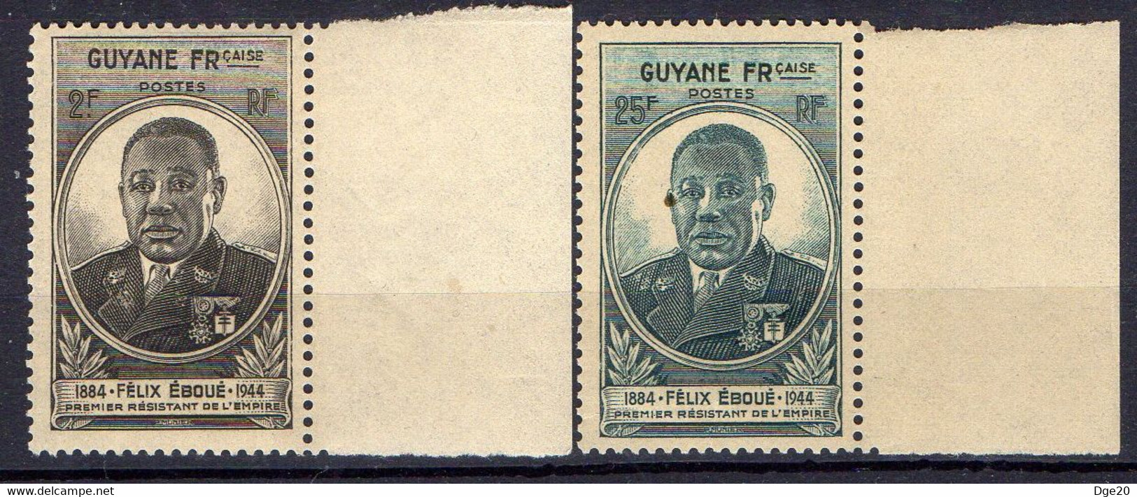 GUYANE ( POSTE ) : Y&T N°  180/181  TIMBRES  NEUFS  SANS  TRACE  DE  CHARNIERE . A  SAISIR . - Ongebruikt