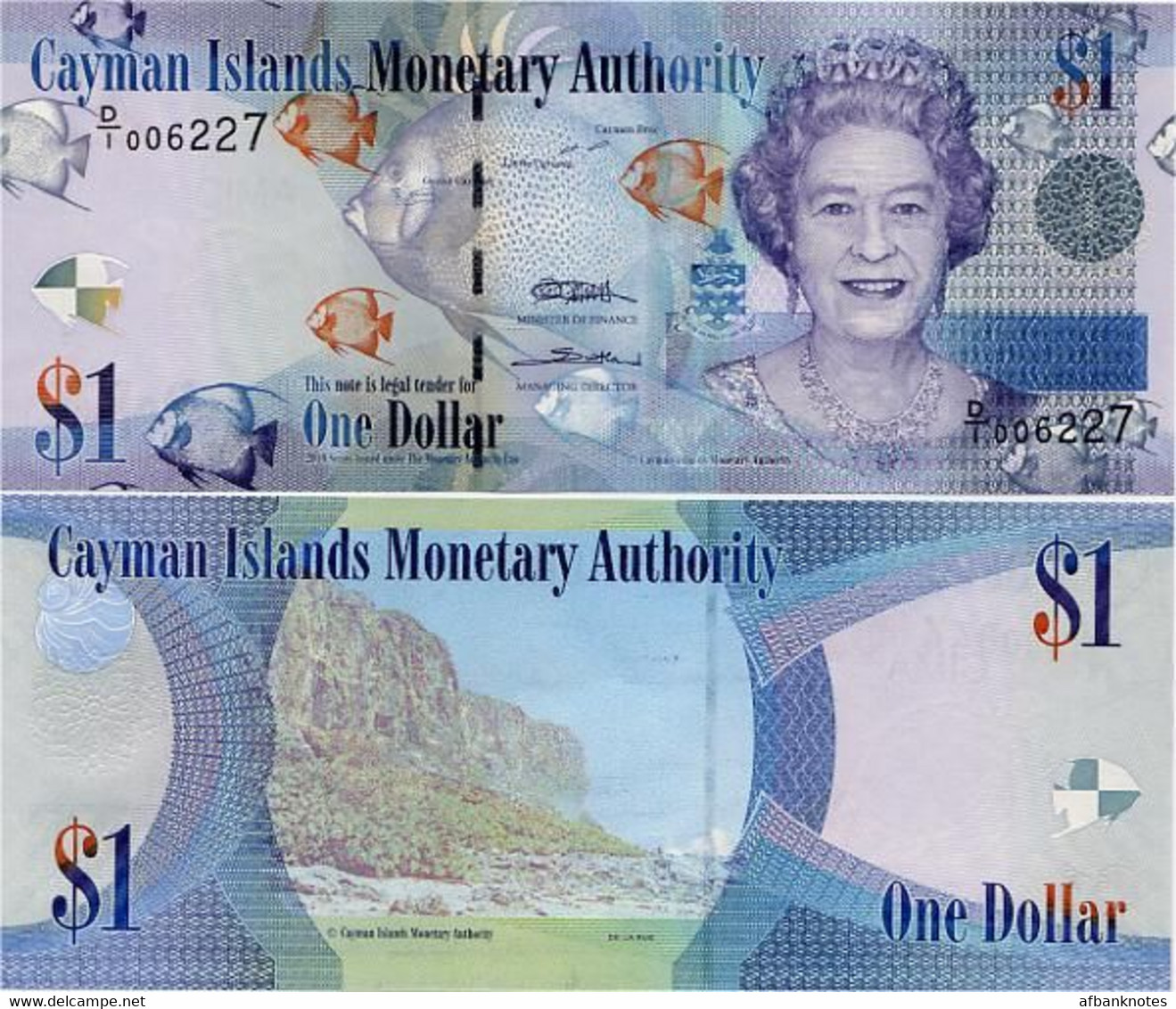 CAYMAN IS.        1 Dollar       P-38a       2010       UNC  [ Prefix: D/I ] - Islas Caimán