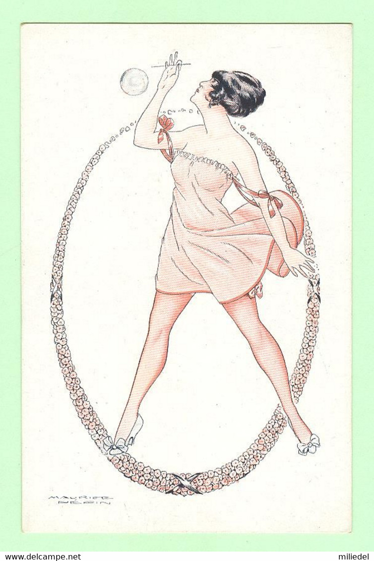 K864 - Illustration Signée Maurice PEPIN - Femme Déshabillée - Sexy - Erostisme - Série N°16 Bulles De Savon - 77 - Pepin
