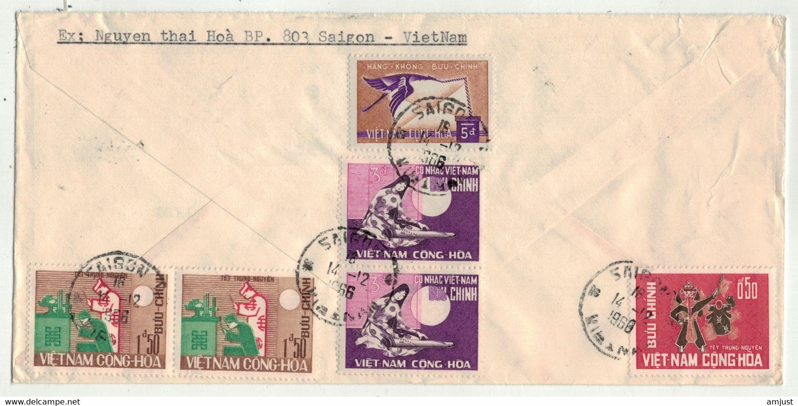 Viêt-Nam // Vietnam //  Lettre De Saigon Pour La Suisse (Vevey)  14/12/1966 (Grand Format) - Viêt-Nam