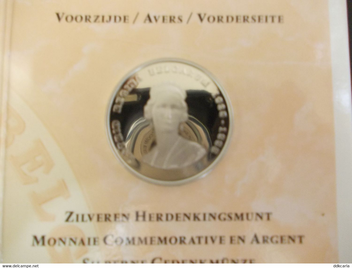 C/ FDC Zilveren Herdenkingsmunt Astrid 1935-1995 - 250Fr In Info Pochet - FDEC, BU, BE & Münzkassetten