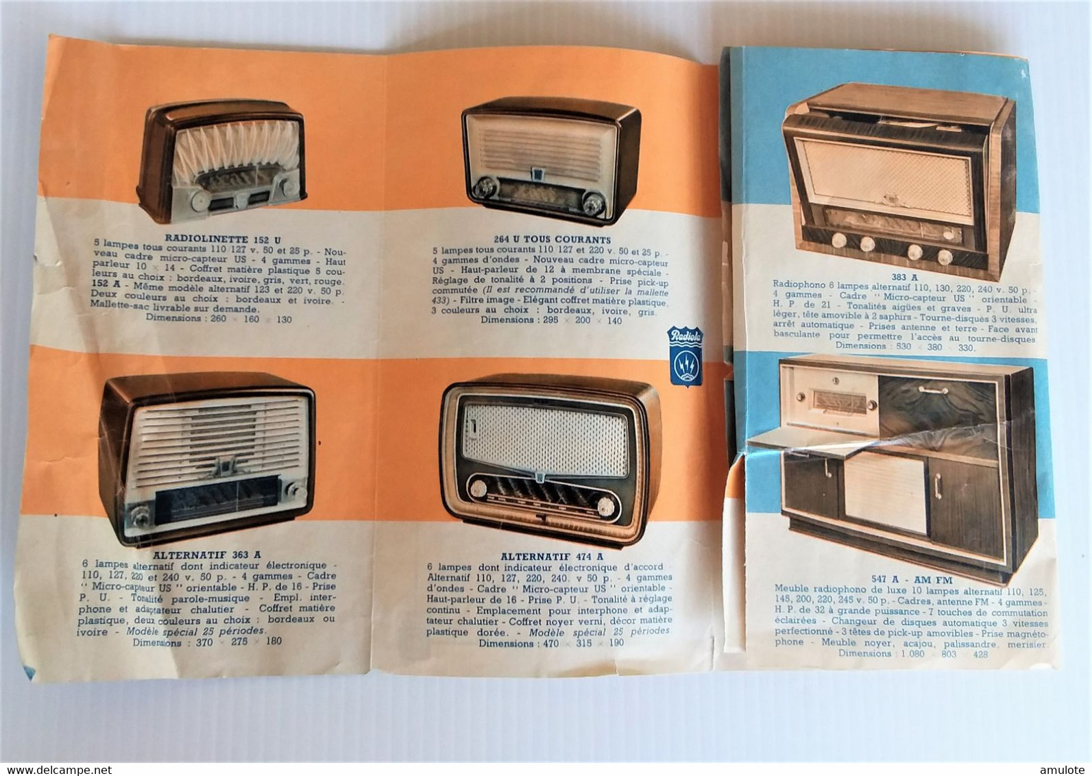 RADIOLA  Dépliant Publicitaire Téléviseurs Et Postes De Radio - Apparatus