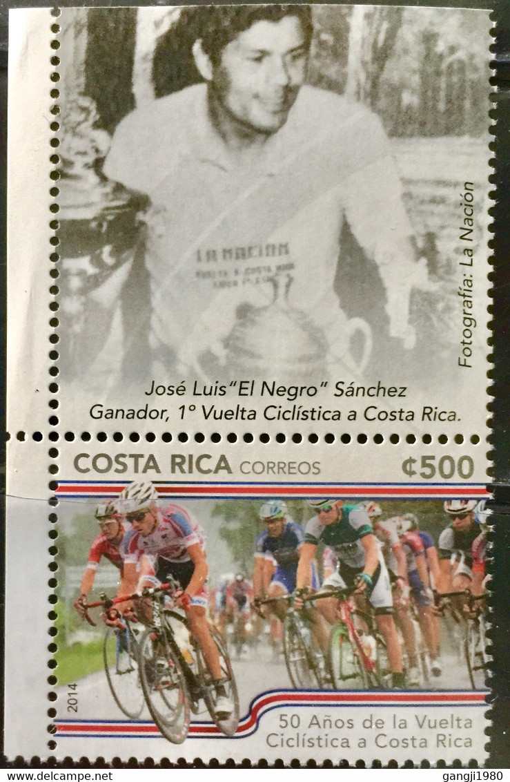 COSTA RICA 2014 MNH STAMP ON  CYCLING RACE - Costa Rica