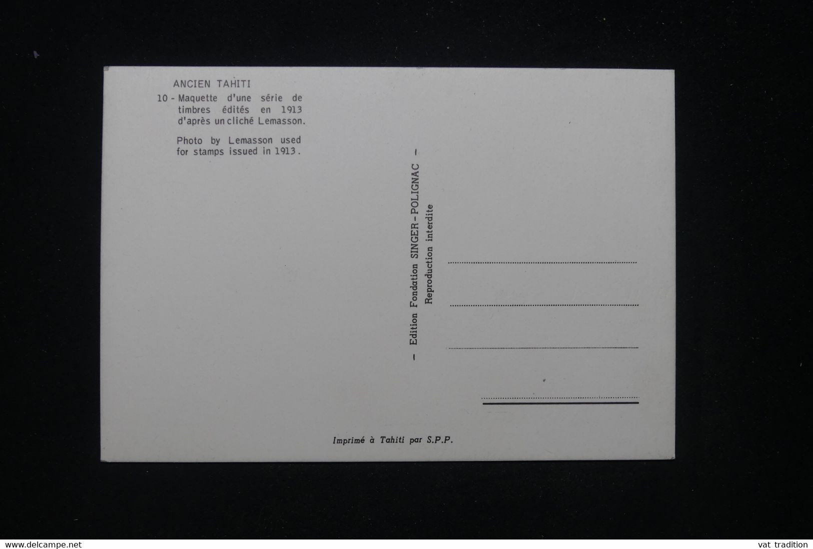 POLYNÉSIE - Carte Maximum En 1973 - Rivière - L 97699 - Cartoline Maximum