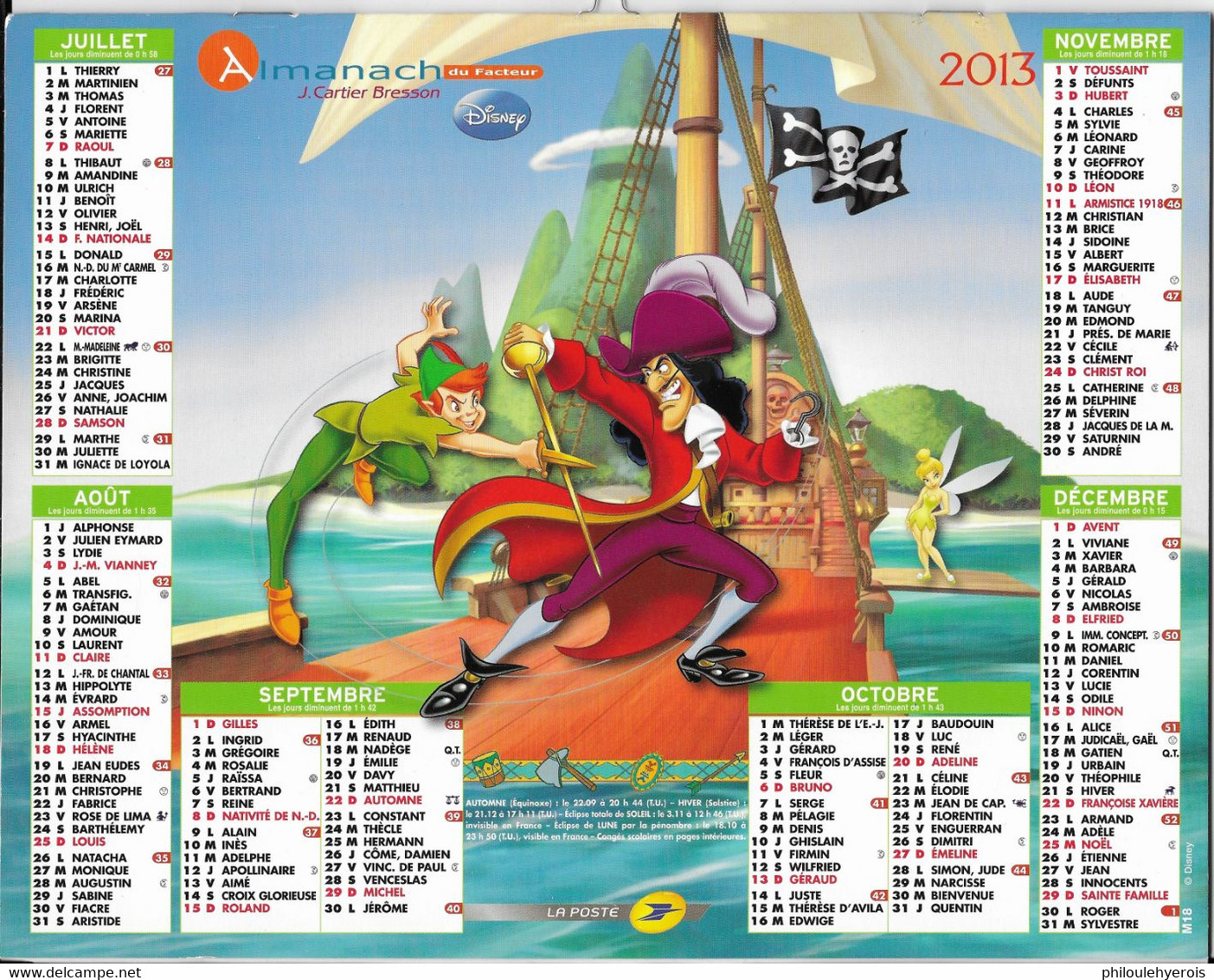 CALENDRIER 2013  BLANCHE NEIGE Et PETER PAN  DISNEY - Formato Grande : 2001-...