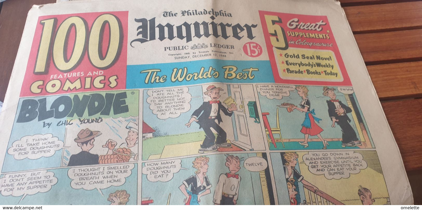 THE PHILADELPHIA INQUIRER 1948 /DICK TRACY /BLONDIE/GREATEST COMICS - Other Publishers