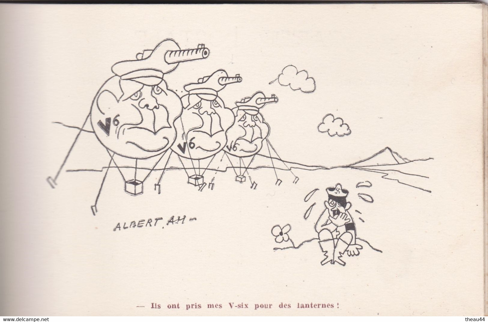 Carnet de 10 Cartes de l'Illustrateur "Albert AM" -Caricature de "Hitler" - Sur ses Pas - 2e Guerre Mondiale - Politique