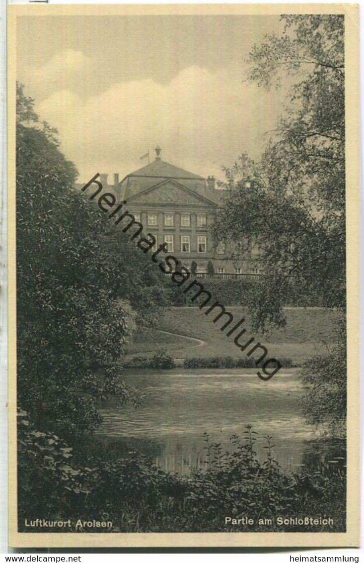 Arolsen - Schlossteich - Foto-AK 30er Jahre - Verlag Gebr. Ewers Arolsen - Bad Arolsen