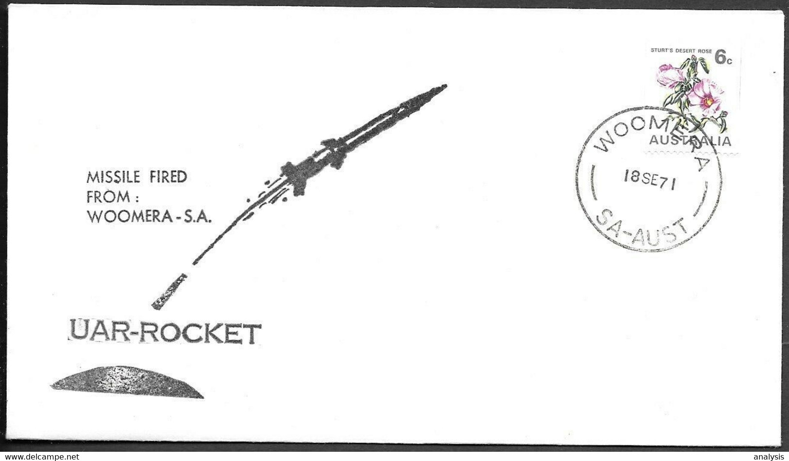 Australia Space Cover 1971. Upper Atmosphere Rocket Launch Woomera - Oceania