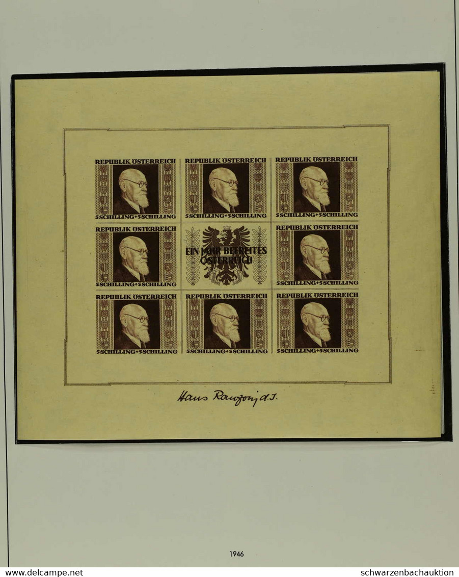 Sammlung Postfrisch In 2 SAFE-Vordruckalben, Mit Wiener- Und Grazer-Aufdruck, Den Normalmarken 1945-90, Sowie Den Renner - Colecciones