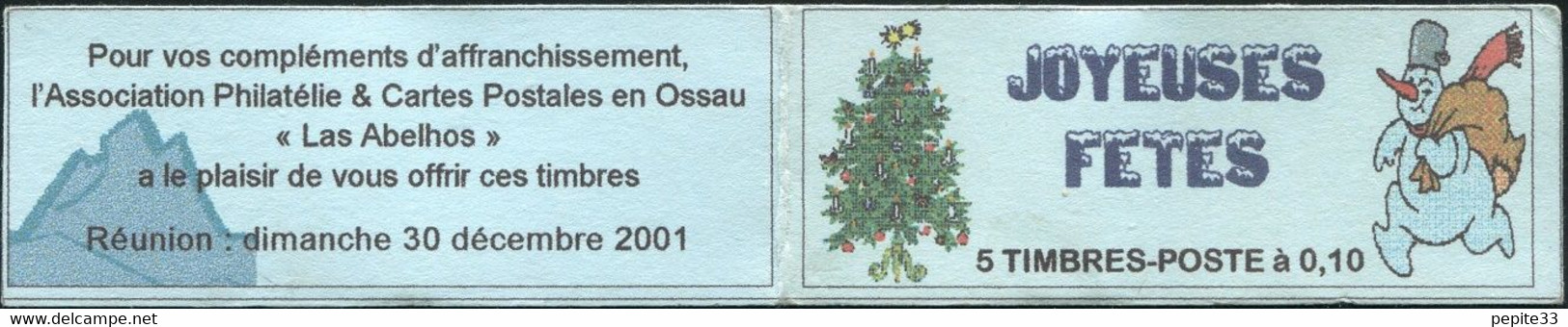 FRANCE - CARNET PRIVÉ 5 TP MARIANNE DU 14 JUILLET 0,10F - CÉLÈBRE LES FÊTES DE FIN D'ANNÉE 2000 - Christmas